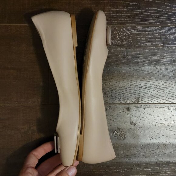 New Bruno Magli Mina Ballet Flats Womens 8.5 Bow Beige Light Academia Luxury - Picture 4 of 8